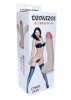 Elastyczne dildo z jądrami cyber skóra z kręgosłupem 24 cm